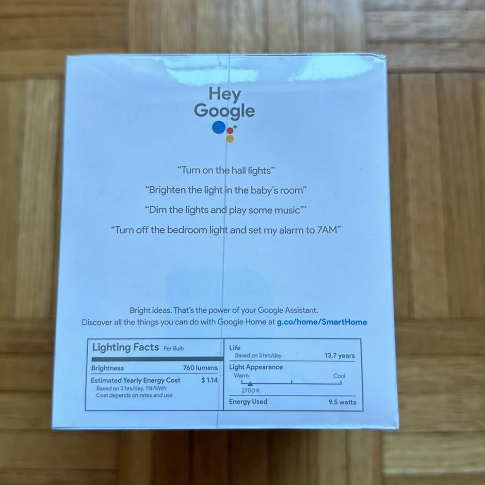 Google Home Mini Smart Light Starter Kit (NWT, IN ORIGINAL PACKAGING)
